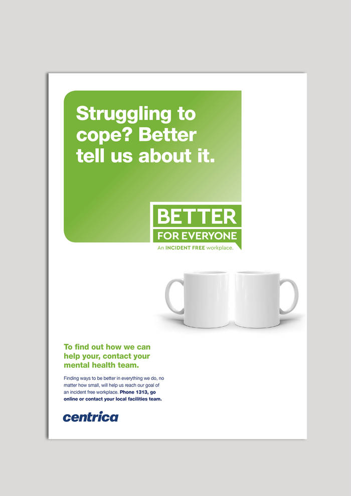 Centrica green poster treatment
